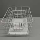 2 Set LeleCAT Hanging Wall Basket Organizer Over the Cabinet Door Adhesive Wire Baskets for Organizing Kitchen Food Pantry Bathroom Shelf Storage No Drilling Wall Mounted,White