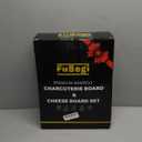 Portable Travel Charcuterie Board with Lid, Bamboo Charcuterie Cheese Board with Cover Accessories Gift Set, Large Covered Charcuterie Box Serving Tray Board Platter 7 Compartment Traveling Christmas