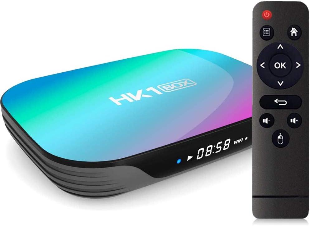 Sofobod HK1 Smart TV Box Android 9.0, 4GB RAM 128GB ROM, S905X3 Quad Core 64bit CortexA55, GPU G31 MP2, 2.4G/5G Dual WiFi BT4.0 H.265 Decoding LAN 1000 RJ45, HD 8K : HK1Box4E