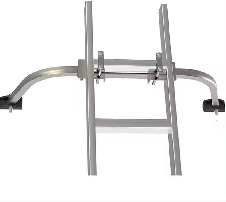Ladder Stabilizer, Roof Ladder Standoff, Heavy Duty Ladder Stabilizer Accessory with Non-marring Rubber End Caps (Silver)