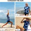 Kanu Surf Women's Breeze UPF 50+ Short Sleeved Active Rashguard & Workout Top (Blue, M)