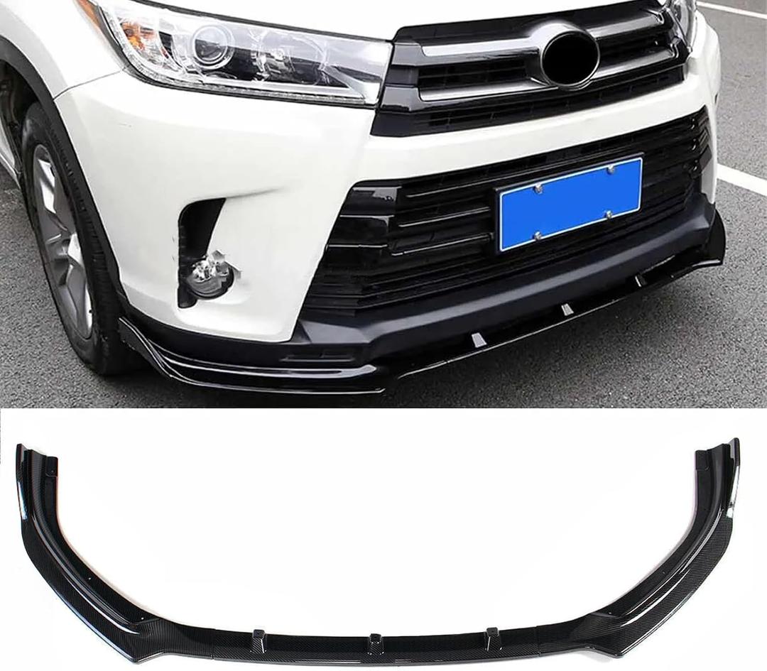 Front Bumper Lip Spoiler 3PCS for Toyota Highlander 2017 2018 2019