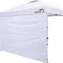 Canopy Sidewall 10x10 ft White Waterproof UV Block Oxford Cloth Pop Up Tent Panel Outdoor Event Easy Install (Single Sidewall Only), White