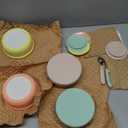 Pandaloo Porcelain Kids Bowls with Removable Silicone Sleeve & Lid  Strong Suction Base, Microwave & Dishwasher Safe, Toddler-Proof, Non-Slip Ceramic Feeding Bowls for Babies & Toddlers (Set of 4) (Creamy Mushroom/Sweet Sage/Lime/Peach)