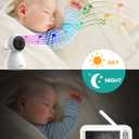 Baby Monitor with 2 Camera and Audio 4.3" LCD Split Screen 1000ft Range Rechargeable Battery 2-Way Audio Baby Crying Detection Night Vision Temperature Detection (No Remote pan-tilt-Zoom Function)