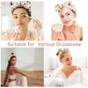 Chanaco Spa Headband, Makeup Headband with Wrist Bands, Hair Accessories for Washing Face and Teen Girl Gifts for Women (beige leopard)
