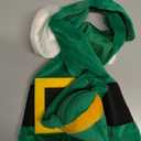 ComfyCamper Green Elf Cape and Hat Costume for Dogs - Cosplay Christmas Costumes Xmas, Medium