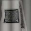 Suwimut Paper Towel Holder Countertop, Silver Paper Towel Roll Dispenser Stand Weighted Base Non Slip Filled with Sparkly Crystal Crushed Diamond for Home Kitchen Bathroom Tabletop