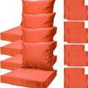 All Smiles Patio Furniture Replacement Chair Cushion Covers Set of 4 for Waterproof Resistant Outdoor Deep Set Cushion Covers for Seat Yard Garden Deck24 x 20 Inch, 24 x 24 x 4 InchOrange