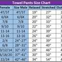 Towel Pants for Swimmers Cotton Terry Towel Pants Beach Coverup Resort Wear Swim wear Size Kids Medium Pink (Kids M/L)
