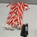 Joiedomi 12 Pcs Christmas Candy Cane Pathway Markers Lights, 16 Stakes Lights with Warm White, Waterproof Outdoor Decorations for Xmas Indoor and Outdoor Decorations Yard, Walkway, Lawn, Garden