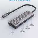 USB C Hub, 5-in-1 USB C Multi-Port Adapter for MacBook Pro,USB C to HDMI Hub dongle, with 4K HDMI,100W PD, 3*USB 3.0, C Adapter Compatible with iPhone 15/MacBook Air/iMac/Dell/Acer/HP/ASUS,Tablet