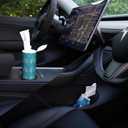 Car Tissues Cylinder 4 Packs Round Tissue Box Holder Fit for Car Cup Holder, Home Small Tissue Dispenser with Facial Tissues for Car Bathroom Office Travel