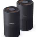 FULMINARE Air Purifiers for Bedroom H13 True HEPA Air Filter Quiet Air Cleaner With Night Light Portable Small Air Purifier for Home, Office, Living Room (Black 2 Pack)