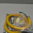 AMI PARTS 48" Flexible Gas Line Kit Yellow Coated, Gas Hose Connector Kit for Dryer, Stove, Water Heater,5/8" OD(1/2" ID) Stainless Steel Gas Line with Connector 1/2" MIP &1/2"FIP & 3/4"MIP Fitting