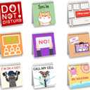 Office Desk Sign,LoYinLo Funny Desk Signs,30 Different Fun and Flip-Over Messages for Present,Office Printed Desk Calendars,A Present for Colleague,Mother's Day, Father's Day,Christmas Day4.7" x 4.7"