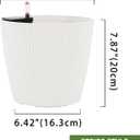 Dexceder 9x8 Self Watering Planters Indoor (2 Pack, White)