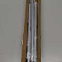 Silver Curtain Rods for Windows 28 to 48 Inch,5/8 Inch Diameter Heavy Duty Metal Stainless Steel Drapery Rods with Brackets,Modern Curtain Rod with Simple End Caps