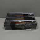 Allinside Magnetic Plastic Wrap Dispenser with Cutter, 3 in 1 Refrigerator Bamboo Wood Organizer for Tin Foil, Baking, Wax Paper Holder Kitchen Storage Box Compatible with 12.9" Roll, Black (3 Layer)