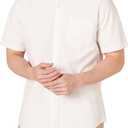 Amazon Essentials Oxford Shirts for Men - Regular-Fit, Short-Sleeve (White)