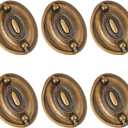 5pcs Furniture Dresser Pull Brass Drop Swing Handles Hardware Vintage Drawer Pull Ring Decorative Hardware Knobs with Screws for Swing Handles Closet Cabinet Nightstand Cupboard Knob