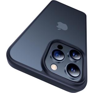CASEKOO for iPhone 15 Pro Case Matte Shockproof, [Never Yellow] [10FT Mil-Grade Drop Protection] Translucent Slim Cover Women Men for iPhone 15 Pro Case 6.1", Frosted Black