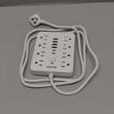 Surge Protector Power Strip - 8 Outlets(1250W/10A) 4 USB A2 USB C, 6FT Flat Plug Extension Cord, Wall Mount Multi Plug Outlet Extender, ETL Listed for Home, Dorm Room (White)