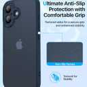 for iPhone 17 Case, [Ribbed Non-Slip Sides] [Military-Grade Drop Protection] [Full Camera Protection] Anti-Yellow Soft-Touch Shockproof Slim Phone Case for iPhone 17, Midnightblue