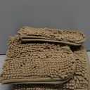 OLANLY Bathroom Rugs 47x17, Extra Soft Absorbent Chenille Bath Rugs, Rubber Backing Quick Dry, Machine Washable Bath Mats for Bathroom Floor, Tub and Shower, Home Decor Accessories, Tan