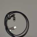 [Upgraded] 4-in-1 USB C Cable 60W 5FT Lightning Cable Fast Charging Flat Nylon Braided for iPhone iPad Charger Cord [480Mbps Data Sync] Multi Charge Wire Combo with Lightning/Type C/USB A Port