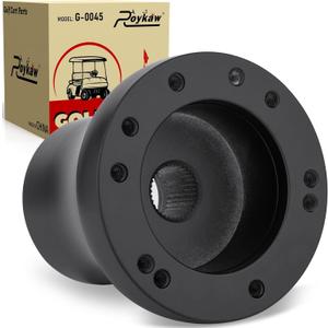 Roykaw Golf Cart Steering Wheel or Hub Adapter for EZGO Club Car Yamaha (For EZGO RXV/TXT Black)