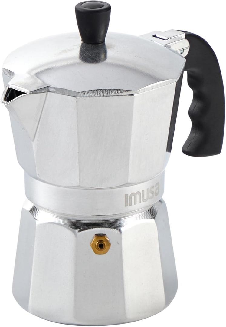 IMUSA USA B120-42V Aluminum Espresso Stovetop Coffeemaker 3-Cup, Silver (Pack of 1) IMUSA USA B120-42V Aluminum Espresso Stovetop Coffeemaker 3-Cup, Silver (Pack of 1)