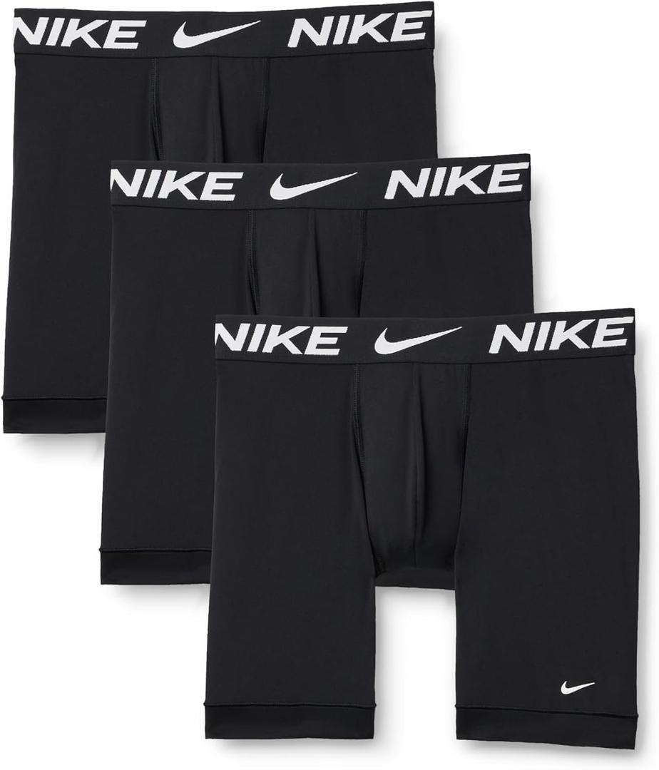 Nike Men's Essential Micro Stretch Long Leg Boxer Brief Underwear (3-Pack, XL)