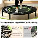 40" Bungee Rebounder Trampoline for Adults, 460LBS Low Impact Quiet Foldable Mini Trampoline, Easy Assembly Indoor Fitness Rebounder with Handle for Whole-Body Workout, 
Product Dimensions	40"L x 40"W x 11"H