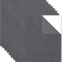 Self Adhesive Felt Sheets 12 Pcs Grey Felt Fabric Sheets for Crafts Sticky Felt Sheet with Self Adhesive Backing Soft Felts Paper for Jewelry Box Drawer Liner Art DIY Home Making Supplies 8 x 12 Inch