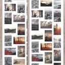 QUTREY 4x6 Collage Frames Set of 2, 20 Openings Multi Picture Frame with Mat for 4 by 6 inch Photos for Wall Decor, Rustic White, 20 Openings-Plastic-2 Pack