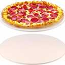 JEUIHAU 2 Pack 12 Inches Pizza Stone, Cordierite Baking Stone Thermal Resistant Round Grilling Stone for Pizza, Crispy Crust Bread, BBQ, Cooking