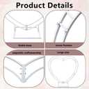 Heart Arch, 6.5FT Metal Heart Arch Stand, Wedding Backdrop Frame, White