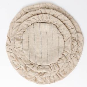 100% Linen Stripe Bowl Covers Reusable For Bread Proofing, 4 Pcs Elastic Cloth Fabric Bowl Covers, 5.9 * 7.9 * 9.8 * 11.8 Inches, Linen
