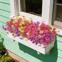 Artificial Fake Flowers Plants for Outdoors, 12 Bundles Multicolor Silk Faux Flower Spring Summer Decoration, UV Resistant No Fade Artificial Outdoor Plant for Home Planter Porch Patio Yard Decor