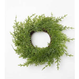 Artificial Evergreen Cedar Wreath 8" 7 pcs