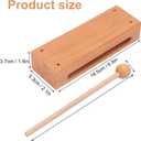 2 Set Solid Wood Rhythm Block with Mallet - Durable Musical Percussion Instrument, Fit for Musical Wood Block for Adults - Versatile Hand Percussion with Natural Acoustic Resonance