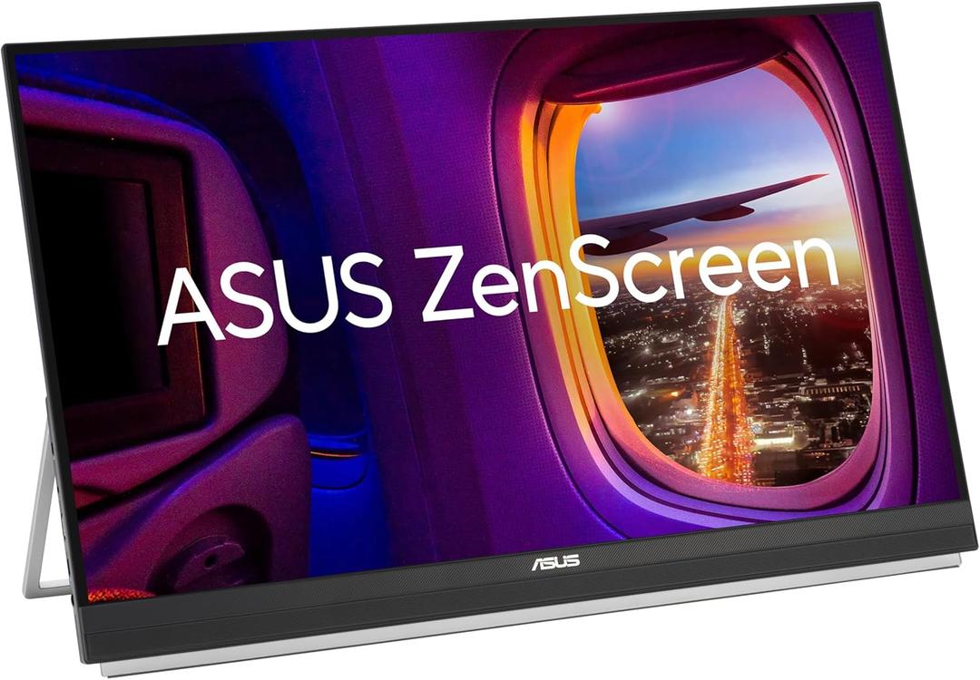 ASUS ZenScreen 27 1440P Transportable Monitor (MB27ACF) - QHD (2560 x 1440), IPS, 100Hz, USB-C PD 70W, Speakers, Carrying Handle, Kickstand, C-clamp, Sub-woofer, 2.1 Channel Audio