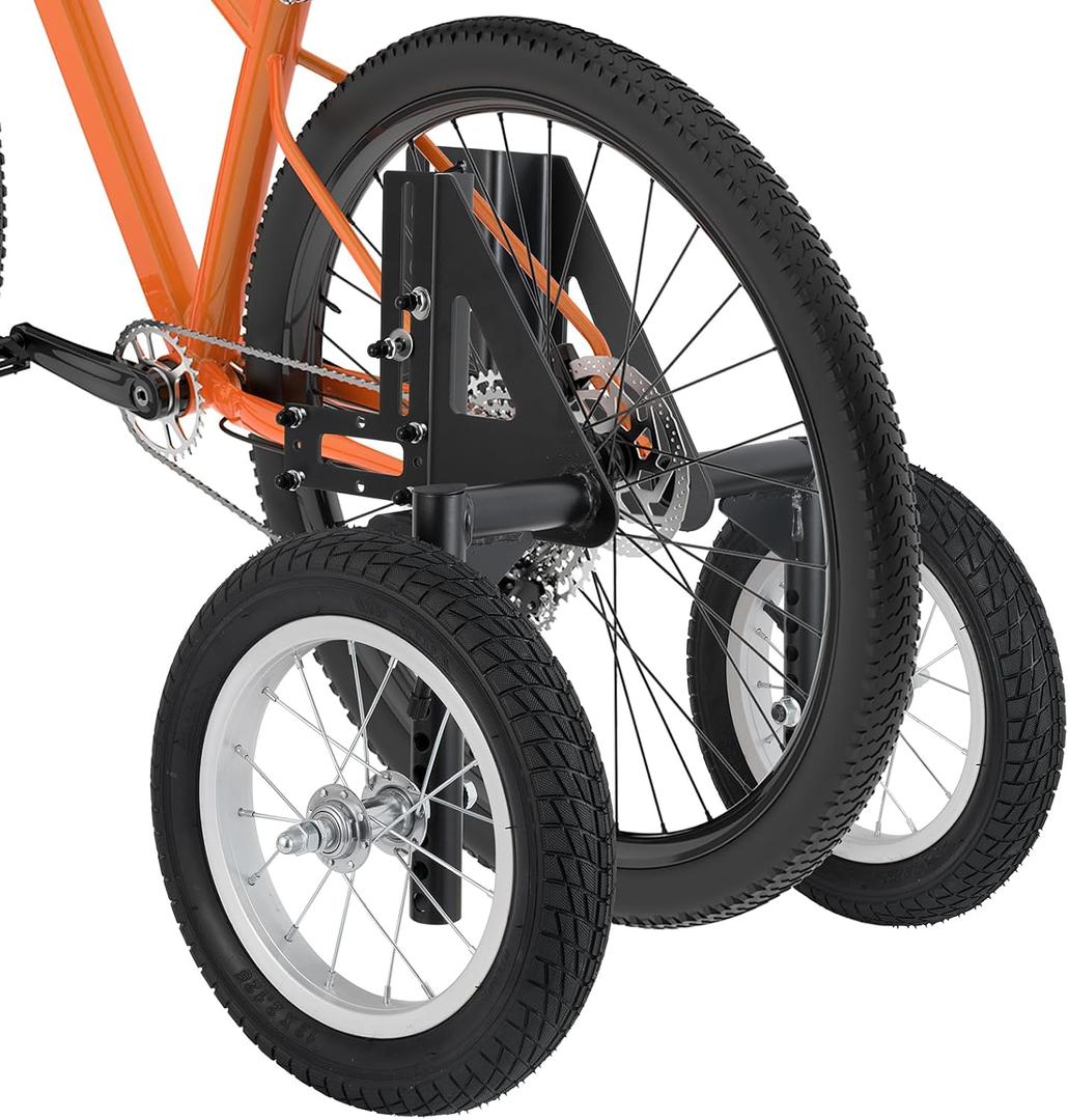 MOSHAY Aluminum Alloy Adjustable Adult Bicycle Bike Stabilizers Training Wheels Fits 24" to 29" - (24-29)