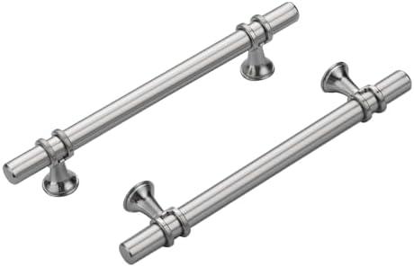 Leulan 5inch Brushed Nickel Cabinet Pulls, Cabinet Handles Brushed Nickel, Kitchen Hardware Handles Cabinet Handles, 10 Pack