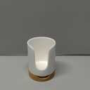 Ceramic Bathroom Cups Dispenser - 3 oz Disposable Paper & Plastic Bathroom Cups Holder - Mouthwash Cups Dispenser for Bathroom, Guest Toiletries, Countertop - BPA Free, Kids Safe (White) (Set/1)