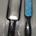 Fu Store 2 Pack Foot Files Callus Remover Stainless Steel Foot Rasp and Dual Sided Feet File Professional Scrubber Pedicure Tools Premium for Feet Care Remove Hard Skin (Black)