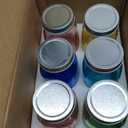 COOKWIN Colored Mason Jars 16oz Set, 6 Pack Durable Wide Mouth Glass Canning Jars with Lids for Canning, Decor, Storage And DIY Crafts (Multicolor)