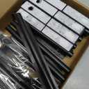 kwa heri 15Pack Self-Stick Push Pull Helper Black Hidden Cabinet Handles ABS Plastic Door Window Wardrobe Instant Cabinet Drawer Furniture Handles