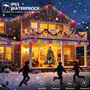 iBaycon RGB C9 Christmas Lights, 129FT Color Changing String Lights Remote Control Waterproof Outdoor, C9 String Light for Xmas Tree House Eaves Roof Christmas Holiday Decor (Non-Connectable)